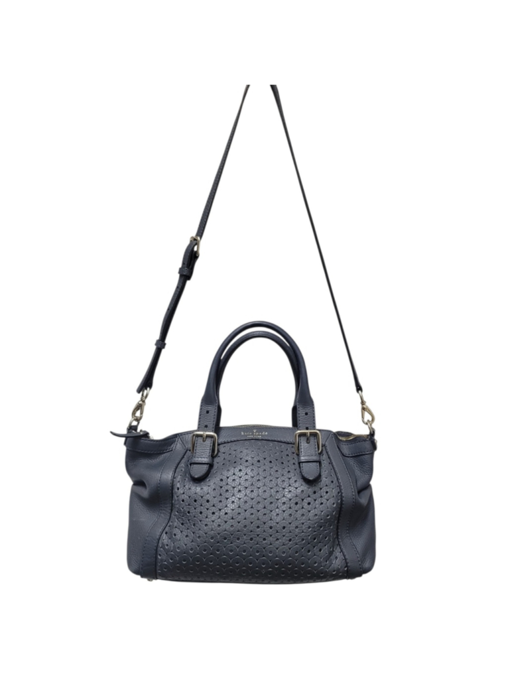 KATE SPADE Women's PXRU4042 Mercer Isle Sloan Gray Leather Satchel Crossbody